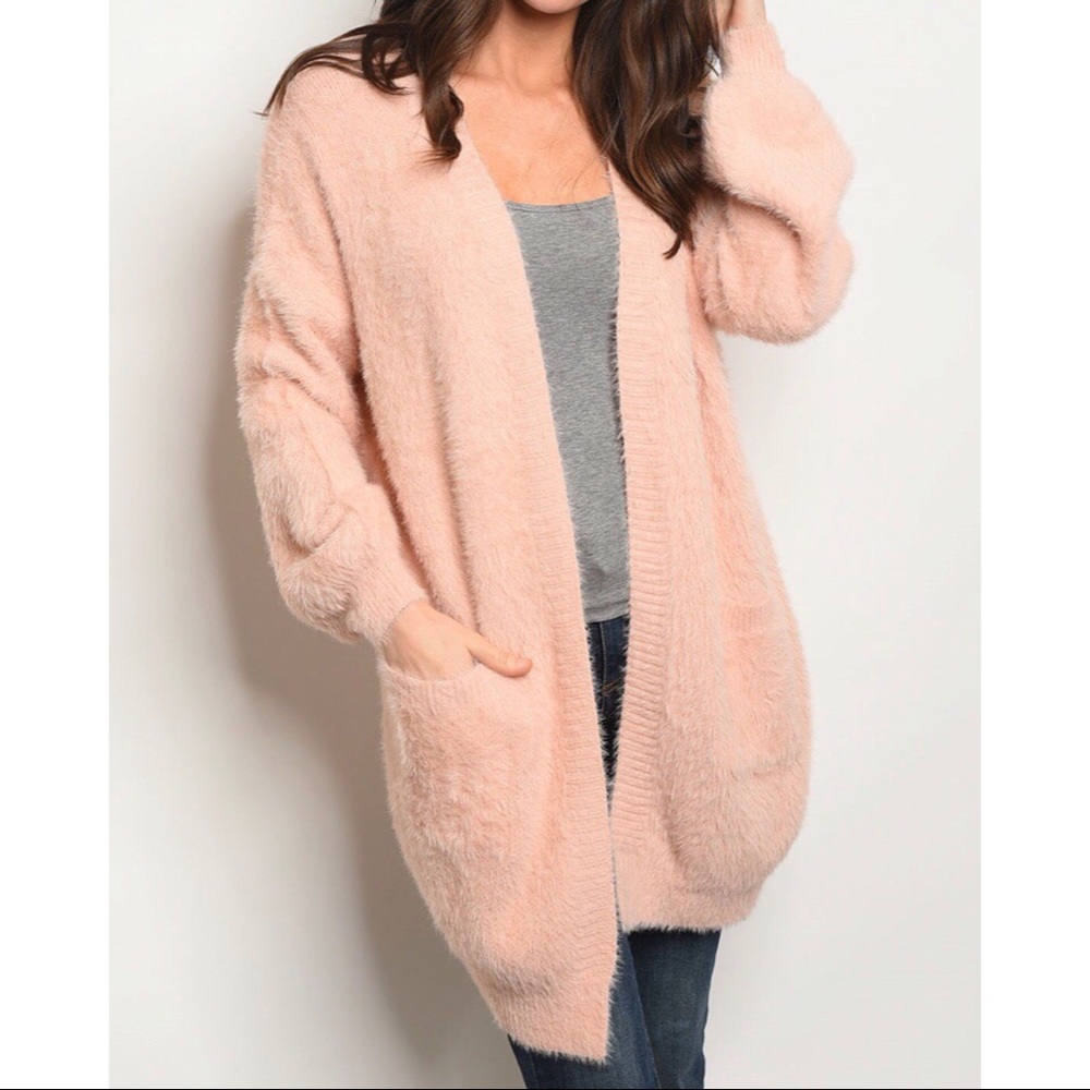 ❄️BLUSH FUR CARDIGAN